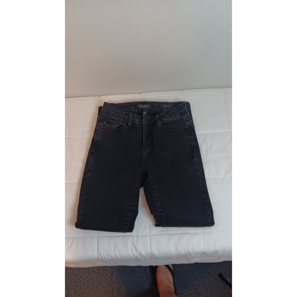 Judy Blue Black Skinny Jeans Sz 1 W/25 Goth, Emo